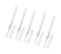 Didiseaon Lot De 5 Pinceaux De Maquillage Pour Les Yeux Applicateurs De Rouge À Lèvres Antiadhésifs En Silicone Portables Avec Capuchon