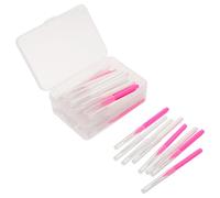Didiseaon Lot de 50 Brosses de Nettoyage pour Accessoires de Nettoyage Ménager, Petites Brosses pour Buse de Pommeau, Outil Anti-obstruction, Blanc et Rose, pour Salle de Bain et Entretien