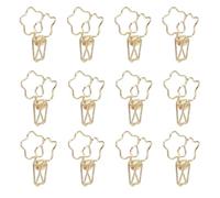 Didiseaon Lot de 50 Pinces Métal Dorées de Fleur Petites Pinces Bureau Multifonctions pour Documents, Sachets Alimentaires et Organisation Scolaire Clips Agenda Pratiques et Décoratifs