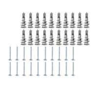 Didiseaon Lot de 50 sets de Fixations Polyvalentes en Alliage de Zinc 13X32 MM 50 Vis 45X35 MM pour Plaques de Plâtre Vis D’Ancrage Solide et Autoperceuses Fixation Murale Pratique pour
