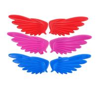 Didiseaon Lot de 6 Ailes Décoratives Créatives pour Chaussures de Patins à Roulettes, Petites Ailes Colorées Rouge, Bleu et Rose, Accessoires Décoratifs pour Rollers, pour Skateparks