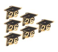 Didiseaon Lot de 6 Broches Remise de Diplôme 2026 de Toque Métal Doré Accessoires pour Étudiants et Enseignants Bijoux Fin d'Année Scolaire Présent Mémorable et Élégant