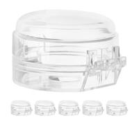 Didiseaon Lot de 6 Caches-Boutons de Cuisinière Transparents en Plastique Solide Verrous de Sécurité Universels pour Boutons de Gaz et Four Garçon et Filles Anti-Brûlures Sécurité la