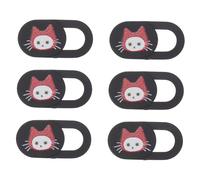 Didiseaon Lot de 6 Caches-Webcam Coulissants pour Ordinateur Portable PC et Tablette Protection Vie Privée Motif Chat Design Fin et Robuste Compatible Divers Appareils Numériques