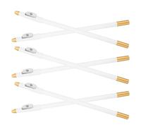 Didiseaon Lot de 6 Crayons à Maquillage Multifonction Blancs avec Taille-Crayon Intégré Waterproof et Longue Tenue - Crayons Eyeliner Sourcils et Barbe Précis Format Voyage pour