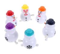Didiseaon Lot de 6 Jouets à Remonter Bonhomme de Neige Noël Figurines Mécaniques Mignonnes en Plastique Multicolore Petits Présents pour Pochettes Surprises et Fêtes d'hiver Jouets