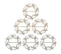 Didiseaon Lot de 6 Pinces à Vêtements Métalliques Décorées de Cristaux Clips pour Chemise et Col de Cardigan Accessoires Polyvalents pour Ajuster Robe Pull et Foulard Femme