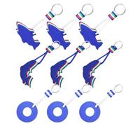 Didiseaon Lot de 9 Porte-Clés Flottants en Plastique Colorés - Motifs Dauphin Requin et Bouée de Sauvetage - Petits Porte-Clés Flottants pour Bateau Piscine et Plage - Accessoires