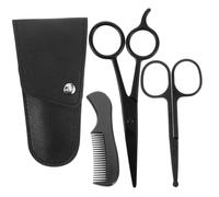 Didiseaon Lot De Ciseaux à Barbe Et Moustache En Acier Inoxydable 4 Pièces Petit Taille Kit De Coupe Homme Salon Maison Voyage Avec Peigne Et Pochette De Rangement