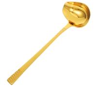 Didiseaon Louche à Sauce en Acier Inoxydable 304 Doré Bec Verseur Cuillère de Service Créative Cuisine Ustensile Multifonctionnel pour Sauces Huiles et Soupes - 1 Pièce