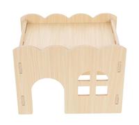 Didiseaon Maison en Bois Beige pour Hamster et Gerbil Cachette Sécurisée et Facile à Installer, pour Petits Espaces et Repos Confortable