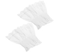 Didiseaon Manches Détachables Fausses Menottes Féminines Élégantes en Coton Blanc Poignets Ajustables Accessoires de Costume Simples et Stylés pour Femmes et Adolescentes