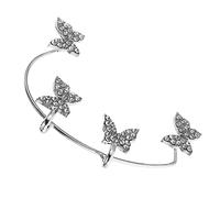 Didiseaon Manchette Doreille sans Perçage Zircon Clip Femme Droite pour Occasions Spéciales