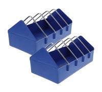 Didiseaon Mangeoire à Pigeons Robuste en Plastique Bleu 20 Cm, Lot de 4 Distributeurs D’Alimentation Épaissis pour Pigeons et Volailles, Résistante aux Intempéries, pour Élevage Extérieur