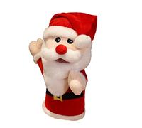 Didiseaon Marionnette à Main Père Noël en Peluche Jouet Éducatif Interactif pour Garçon et Filles 1 Pièce Coton PP Doux Favorise L'Imagination Relations Parent-Garçon et Filles
