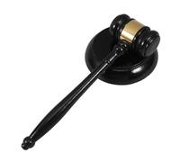 Didiseaon Marteau de Juge Bois avec Socle Élégant Portable pour Juges et Commissaires Priseurs pour Jeux de Rôle et Décoration