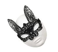 Didiseaon Masques De Dentelle De Lapin 4 PièCes Demi Pour Les Yeux Masque De Bal Mascarade Costume Halloween Accessoire De SoiréE Avec Rubans Confortables