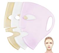 Didiseaon Masques en Silicone Réutilisables Confortables Lot de 3 Visage, Protège L'évaporation de L'essence et Adaptés aux Soins Peau