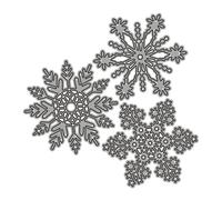 Didiseaon Matrices de Gaufrage Pochoir à Gaufrer en Métal, Argenté, Fer, pour Machine de Découpe, Motif Flocon de Neige, DIY, Fête de Noël, Garçon Fille