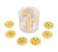 Didiseaon Mèches pour Lampe à Huile Bouddhiste 1 Jeu avec 150 Mèches et 6 Flotteurs de Mèche, Supports de Mèche Flottants, pour Fabrication de Bougies et Lampe à Beurre, Usage Intérieur