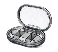 Didiseaon Médicale Portable Organisateur de de Voyage Pilulier Poche Pratique avec Compartiments Multiples et Design Élegant Plastique Transparent Gris