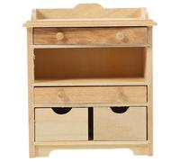 Didiseaon Meuble Miniature en Bois 1/12 Petite Armoire Décorative pour Maison de Poupée, Modèle D’étagère Réaliste, Accessoire D’intérieur Miniature pour Décoration et Collection