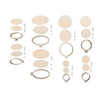 Didiseaon Mini Cerceaux à Broder en Bois pour Pendentifs Diy, Kit 8 Pièces pour Création Bijoux Suspendus, Fournitures Artisanales Légères et Portables, Accessoires pour Colliers