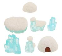 Didiseaon Mini Igloos Jouets Décoratifs Éducatifs Ensemble de 7 en Résine Réalistes pour Décor de Maison de Poupée pour Garçons et Garçon et Filles, Souvenirs de Voyage