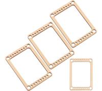 Didiseaon Mini Métiers à Tisser en Bois Beige Expérience de Tissage Confortable 4 Pièces Faciles à pour de Tissage pour Travaux Manuels en Déplacement
