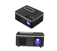 Didiseaon Mini Projecteur LED Lumens Lecteur Multimédia Domestique Appareil de Projection Portable avec Prise Européenne Résistant Poussière Facile à Transporter