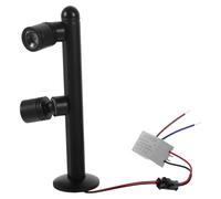 Didiseaon Mini Projecteur LED pour Vitrine Bijoux 2 Têtes Noir 150 Mm Éclairage D'exposition Intérieur 95-265v Lumière Chaude Basse Consommation pour Présentoirs et Armoires