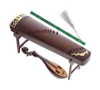 Didiseaon Miniature Chinese Pipa Guzheng Instrument Set with Stand Antique Doll Toy Decor for Collectors and Creative Chinese Musical Model