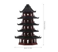 Didiseaon Miniature Pagoda Aquarium Ornament Chinese Ancient Architecture Model for Fish Tank Décor Compact Zen Garden Sculpture for Bonsai and Micro Landscape