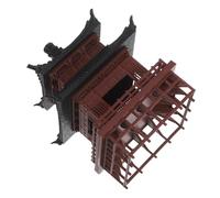 Didiseaon Miniature Pavilion Model Asian Fish Tank Decor Compact Ancient Architecture Sculpture for Tabletop Bonsai and Terrarium Weather Resistant Cultural Ornament