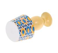 Didiseaon Miniature Table Lamp with Vintage Flower Print Tiny Mediterranean Dollhouse Light for Study Room Decor Detailed DIY Model Accessory for and