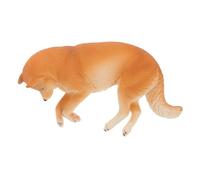 Didiseaon Modèle Réaliste de Chien Shiba Inu Plastique Figurine Animale Décorative Sculpture Chien Endormi Éducatif pour Garçon Fille Décoration Artisanale Robuste et Détaillée
