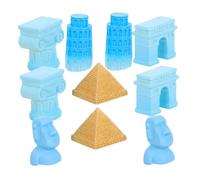 Didiseaon Modèles Miniatures Bâtiments Célèbres 10 Pièces Ensemble Pyramide Tour de Pise Colonne Romaine Métal Décor Maison Miniature Artistique Historique