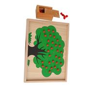 Didiseaon Montessori Arbre à Pommes Bois pour Tout-Petits Aide à Compter Chiffres Jeu Educatif Mathématique Addition et Soustraction Manipulatif Sûr et Solide pour Garçon Fille