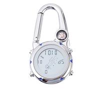 Didiseaon Montre Clipser Lumineuse Multifonction pour Randonnée Et Sport Montre Fob Portable pour Infirmiers Et Aventuriers Sèche-Cheval Métal Bleu avec Attache Ceinture