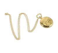 Didiseaon Montre de Poche Vintage avec Chaîne Or, Motif Cheval du Zodiaque, Alliage de Zinc Léger, Couvercle à Clapet Portable pour Hommes et Femmes en Fête de Printemps