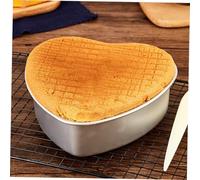 Didiseaon Moule à Gâteau Cœur Aluminium Fond Amovible Moule Antiadhésif pour Pâtisserie Maison DIY