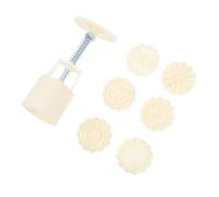 Didiseaon Moule à Gâteau Lune Motif Rose Moule à Biscuit Croissant Lune DIY Presse Pâtisserie Antiadhésive Facile à Démouler et Nettoyer Set avec Motifs Floraux