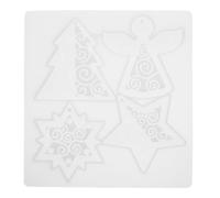 Didiseaon Moule en Silicone Pendentif Ange de Noël pour Bijoux Résine Époxy | Surface Lisse Antiadhésive, Moule Transparent pour Superposition, pour Ateliers DIY Bijoux