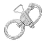 Didiseaon Mousqueton Pivotant à Émerillon en Acier Inoxydable 65 MM Manille D’Amarrage Marine Résistante à la Corrosion Clip de Gréement pour Bateau Accessoire Voile et Ligne D’Amarrage