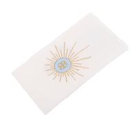 Didiseaon Nappe D'autel en Lin Brodé Blanc pour Liturgie Sacramentelle, Linge D'autel Liturgique pour Messe et Communion, Tissu Liturgique Résistant Adapté aux Cérémonies Religieuses