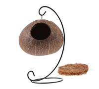 Didiseaon Nid Suspendu Coquille de Noix pour Petits Animaux Accessoire de Sommeil pour Hamsters Écureuils et Cochons Maison de Jeu Durable à Accrocher Près Fenêtre ou Escalier