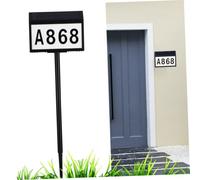 Didiseaon Numéro de Maison Solaire LED Affichage Numérique Clair et | Installation Multiple, Plastique Noir, Plaque D'adresse Extérieure, Usage Domestique, Format Compact