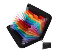 Didiseaon Organisateur de Documents avec Poches Rangement Compact pour Tickets et Factures Trieur à Soufflets Couleur Arc Ciel Compartiments pour Bureau et Maison et Pratique