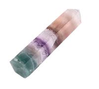 Didiseaon Ornement de Pilier en Cristal de Fluorite Colorée Naturel pour Décoration de Bureau et Décoration de Table, Accessoire Décoratif Unique pour Maison