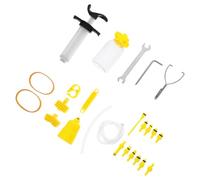 Didiseaon Outil de Remplissage D'huile de Frein Kit Purge ABS, Vélo | Compatible Freins Hydrauliques, Accessoires Complets, Usage Atelier ou Dépannage Mobile, Anti-fuite